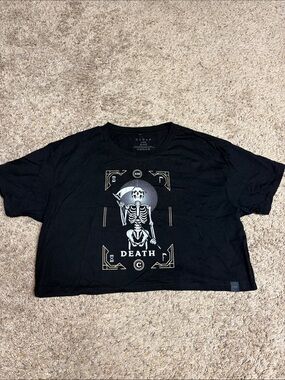 CLOAK Black Death Tarot Crop Top